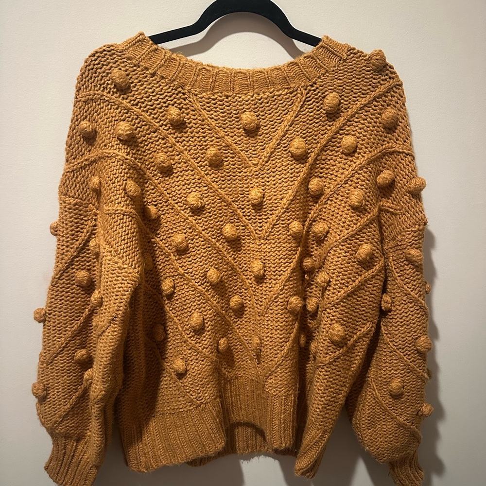 Cozy Mustard Knit Sweater